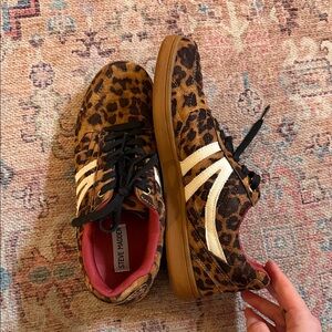 Steve Madden Leopard Pattern Sneakers with White Accents